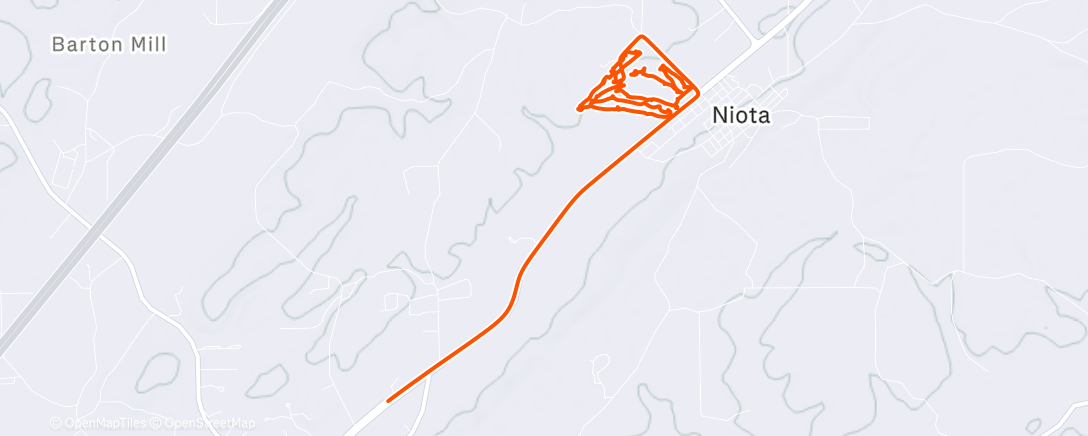 Map of the activity, Morning Golf