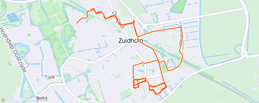 Map of the activity, Training loopgroep Zuidhorn