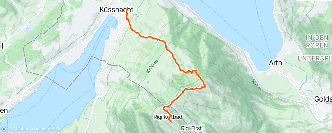 Map of the activity, Wanderung am Mittag