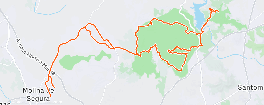 Map of the activity, Bicicleta