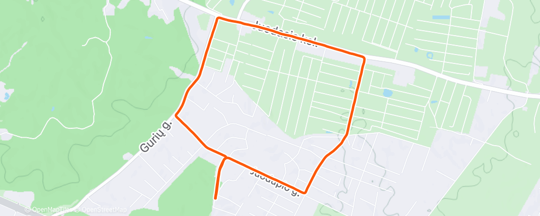 Map of the activity, Morning Run