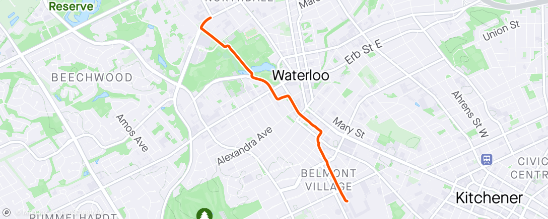 Map of the activity, Afternoon Ride