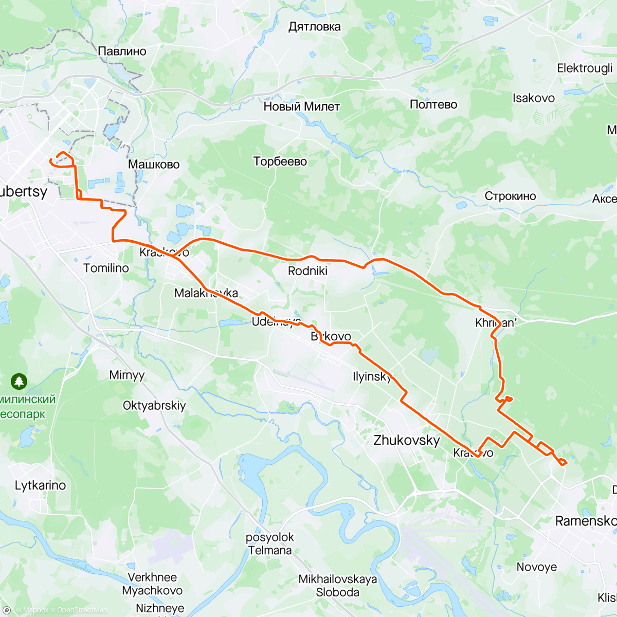 Map of the activity, Традиционный в Раменское