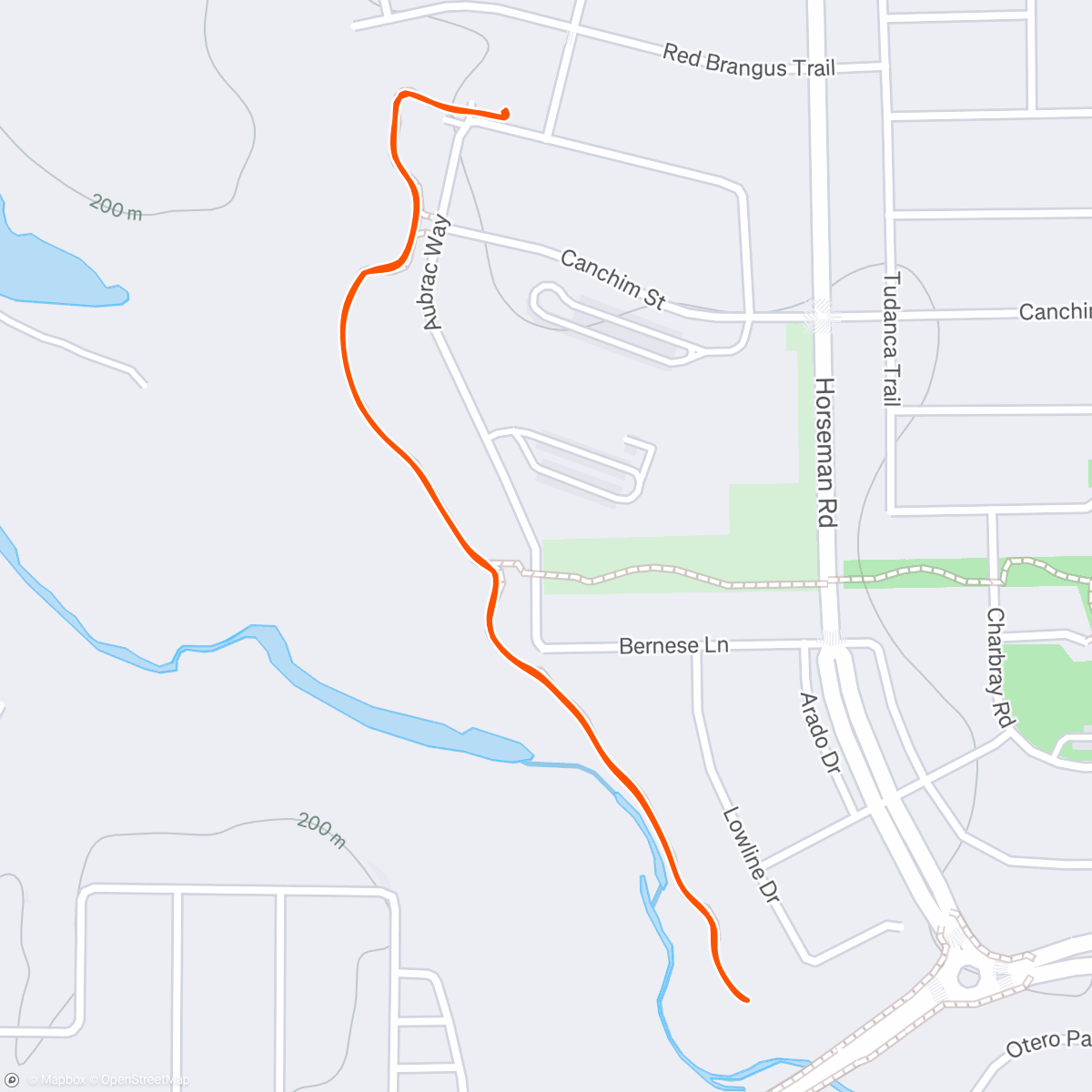 Map of the activity, Morning Walk with Irina