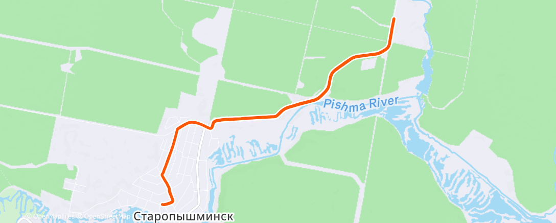 Map of the activity, Morning Run