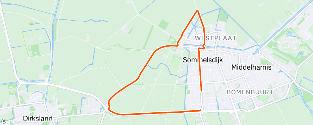 Map of the activity, Avondloopje