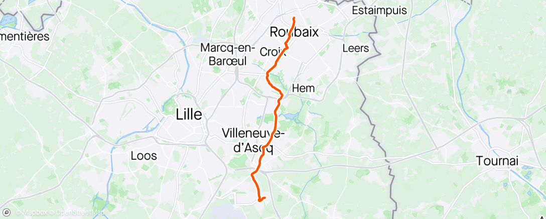 Mappa dell'attività Aller vélotaf