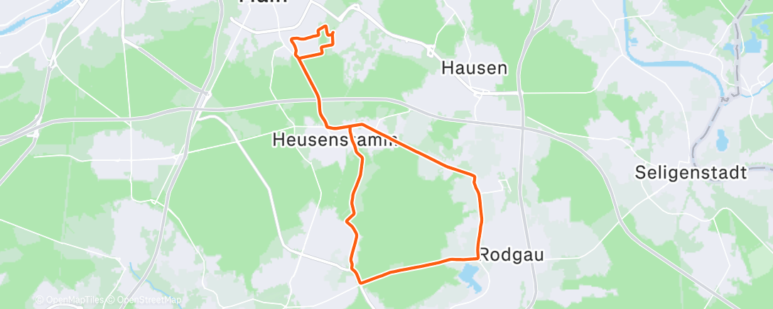 Map of the activity, Mittagsradfahrt