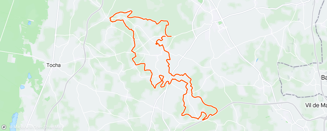 Mapa da atividade, Volta de bicicleta de montanha matinal