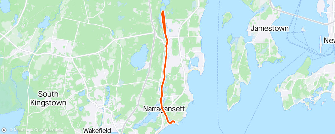 Map of the activity, Narrow River Row