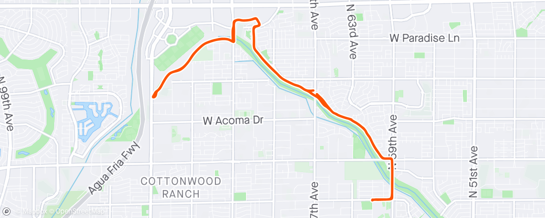 Map of the activity, Morning Ride with Joe