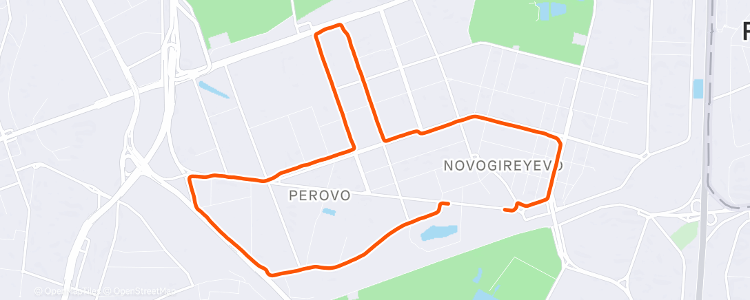 Map of the activity, Утренний забег