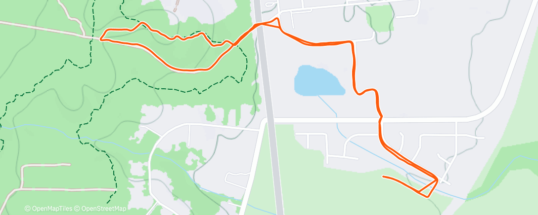 Map of the activity, Afternoon Trail Run