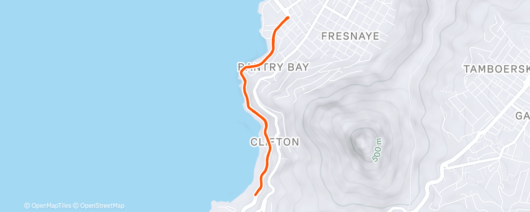 Map of the activity, Evening Run