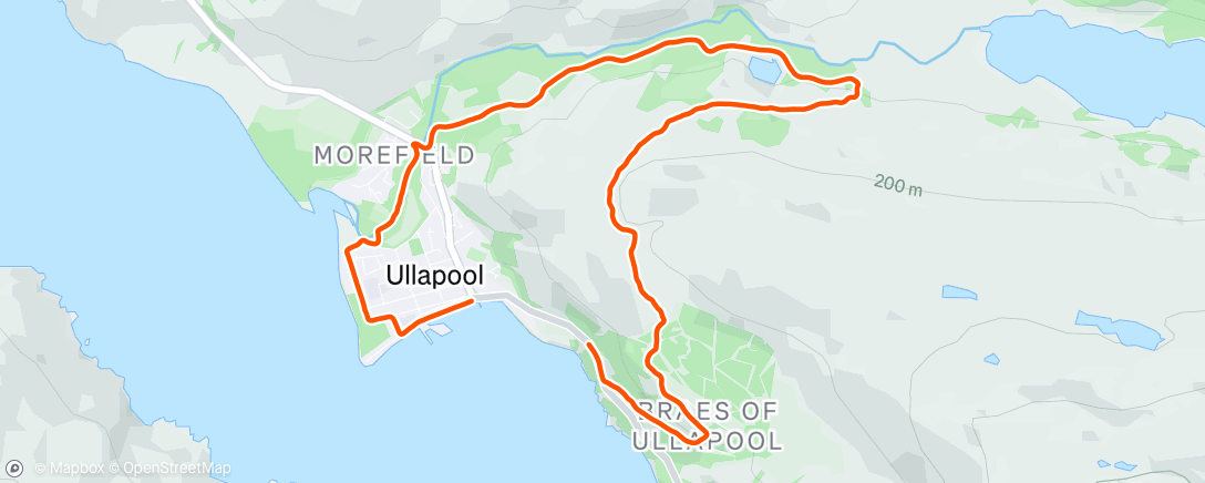 Map of the activity, Afternoon Trail Run