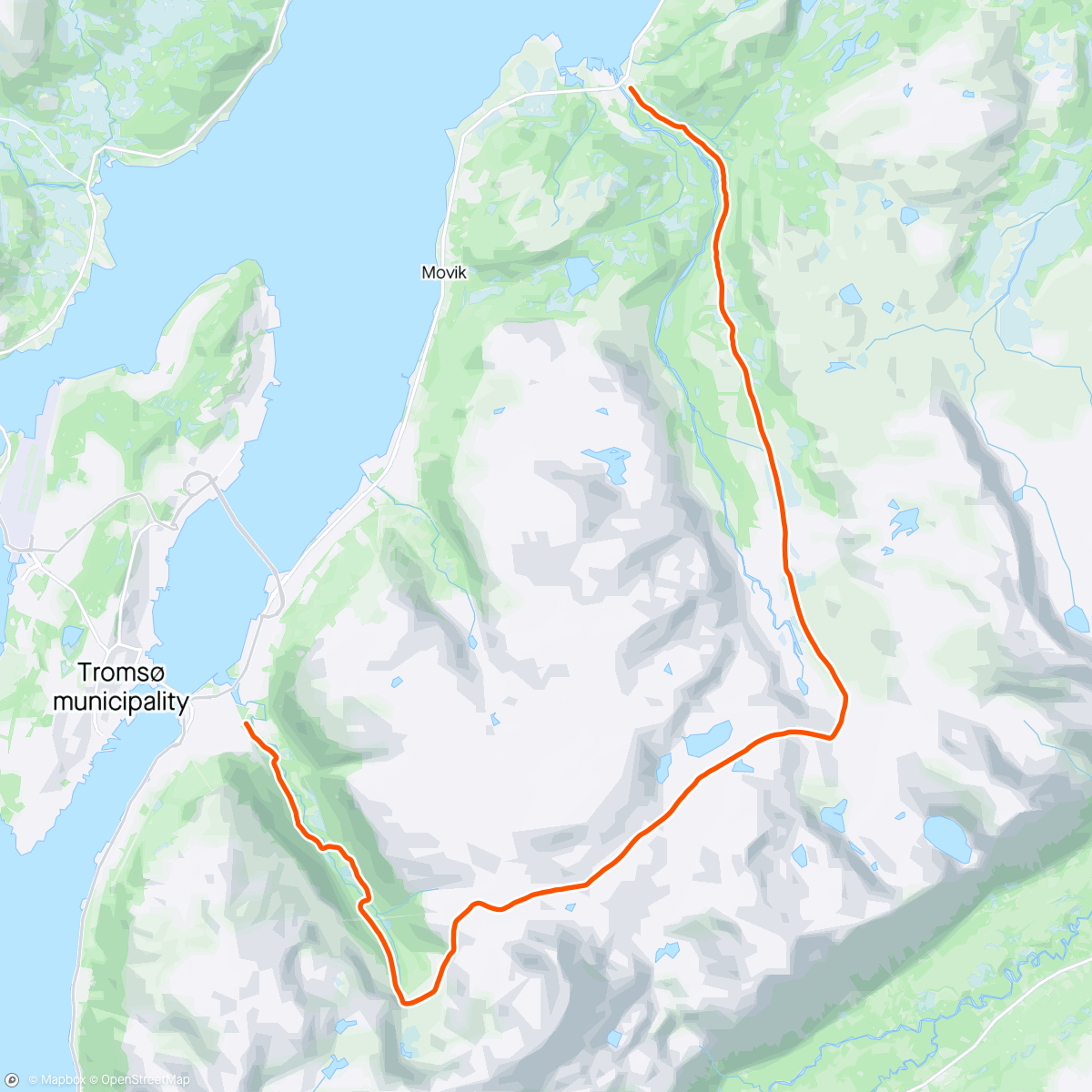 Map of the activity, Tønsvika-Tromsdalen skate☀️🫶🏼