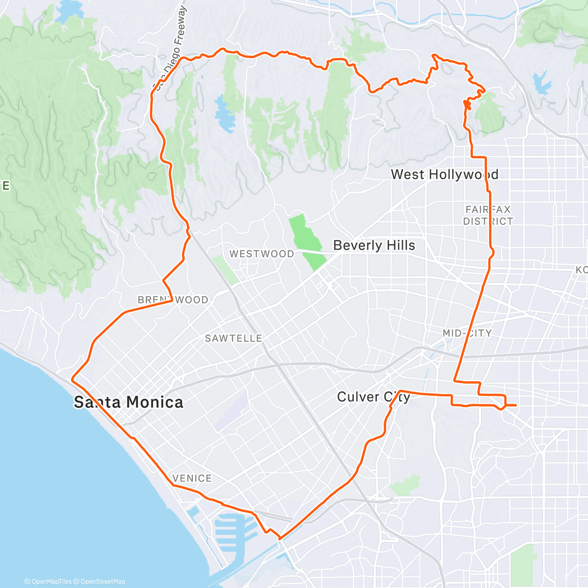 Map of the activity, Sweet endurance pace ride