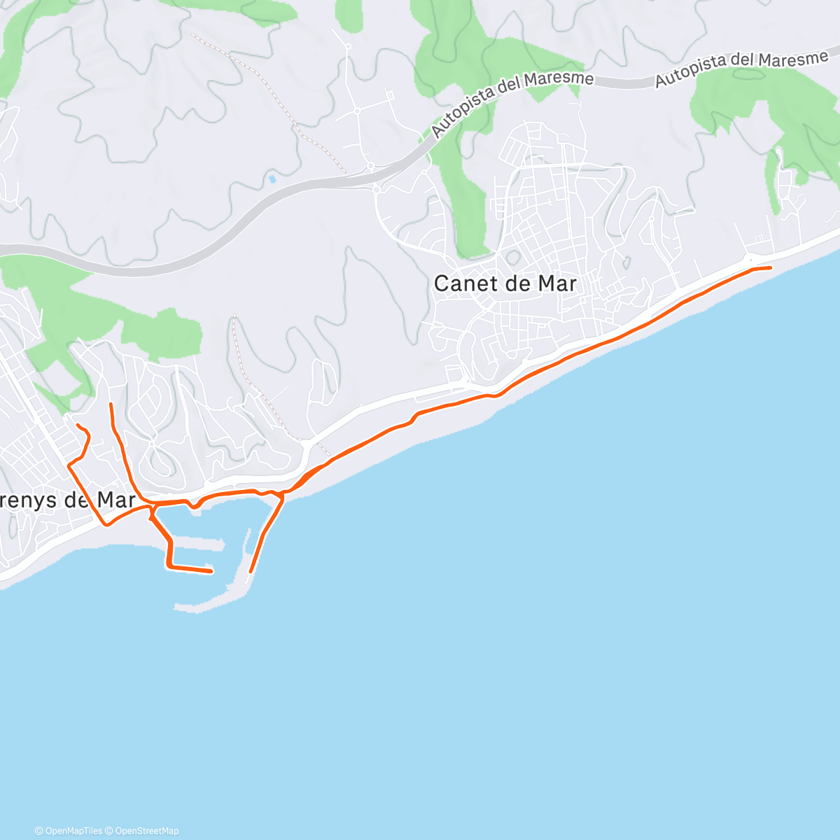 Map of the activity, Salida playera 👣