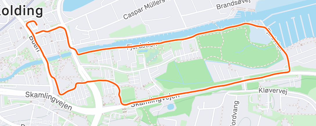 Map of the activity, Afternoon Run