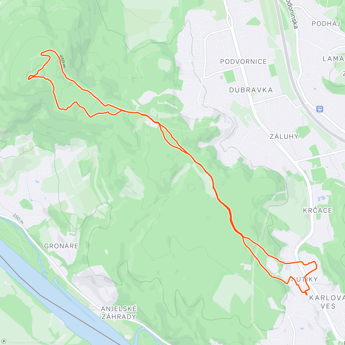 Map of the activity, Prvy Novorocny run na Kobylku s fajn bandou SCR