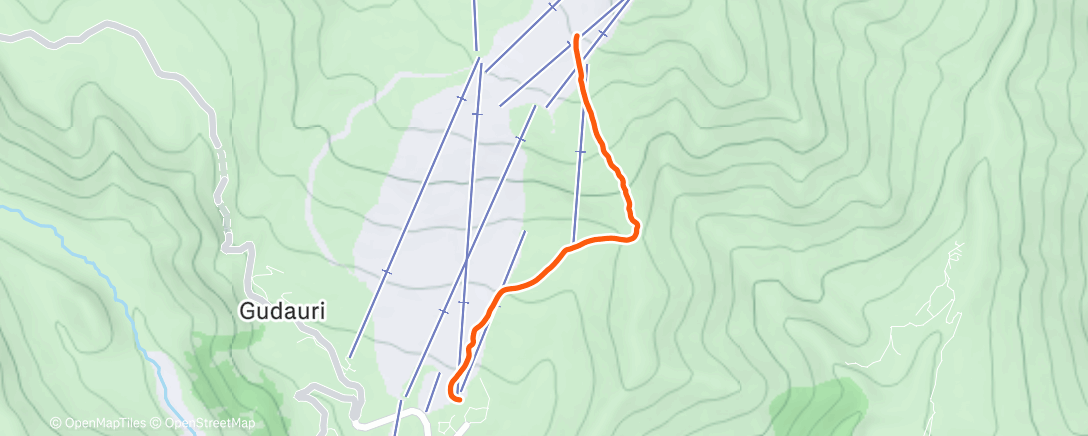 Map of the activity, Afternoon Snowboard