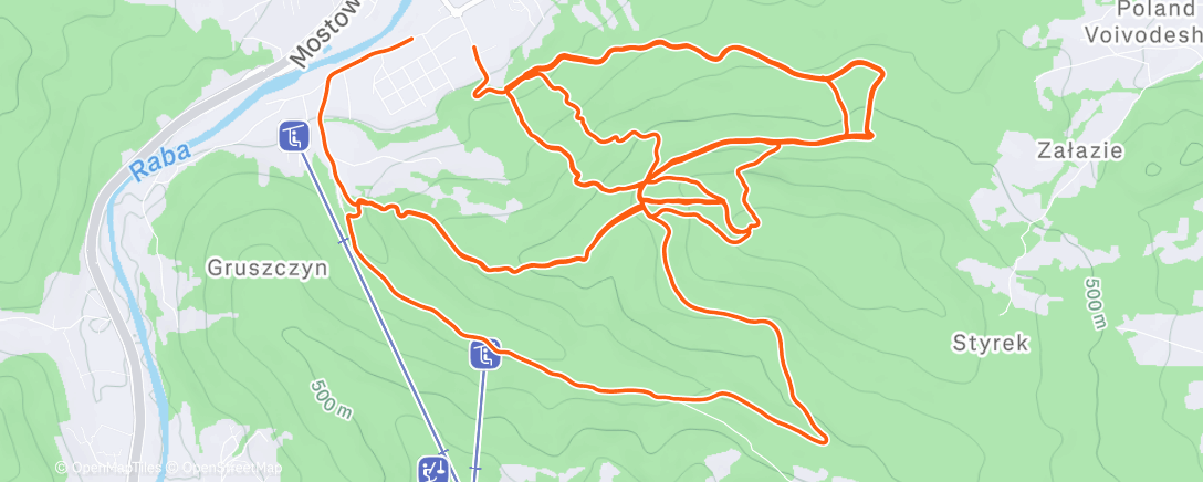 Map of the activity, Wizytacja Myślenicka