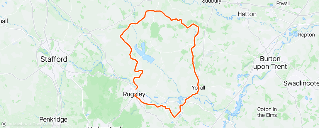Map of the activity, Brereton wheelers cafe ride