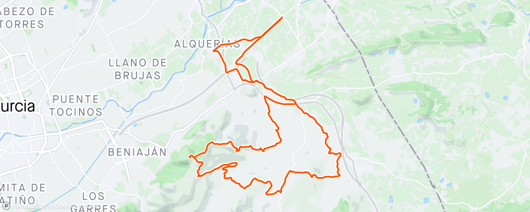 Karte der Aktivität „Bicicleta de montaña vespertina”