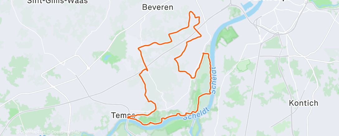 Map of the activity, Morning Ride
