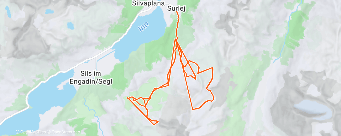 Map of the activity, Ski alpin le matin