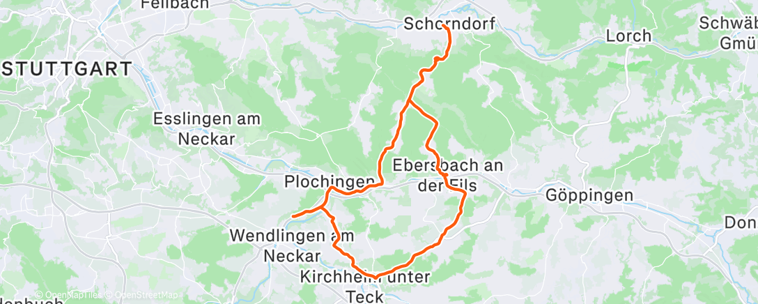 Map of the activity, Fahrt am Morgen