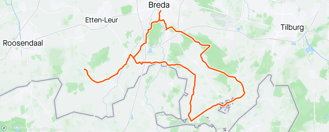 Map of the activity, Rondje met Bredania after work 😁 @veloz