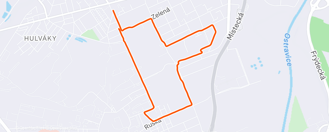 Map of the activity, Morning Run