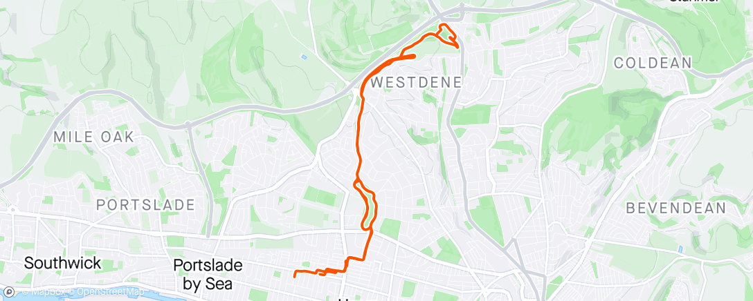 Map of the activity, Late evening sun and run