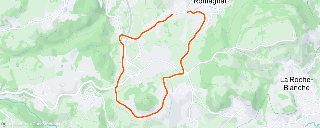 Mapa da atividade, Course à pied le matin