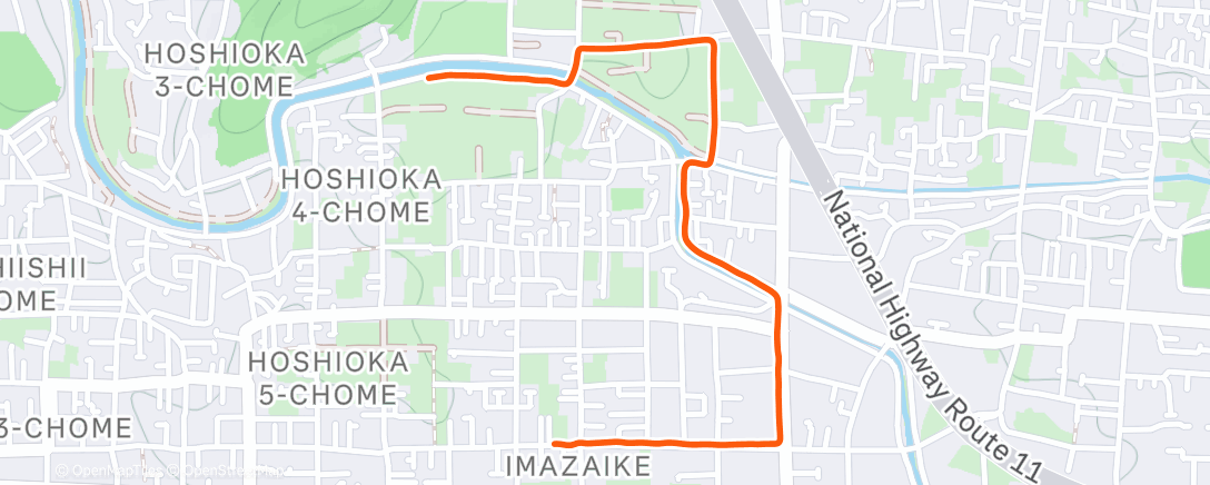 Map of the activity, 午後のウォーキング