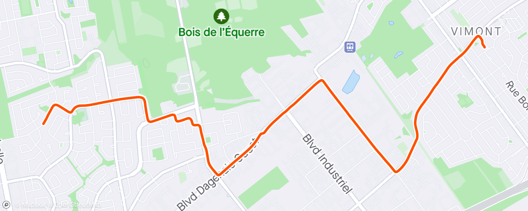 アクティビティ「Sortie vélo le midi」の地図