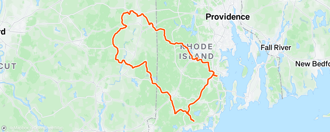 Map of the activity, Sunday ARC Ride