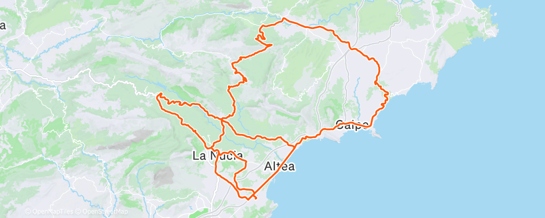 Map of the activity, BikeCkecking