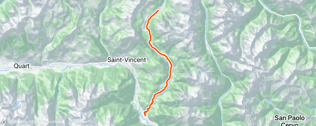 Map of the activity, Cycling