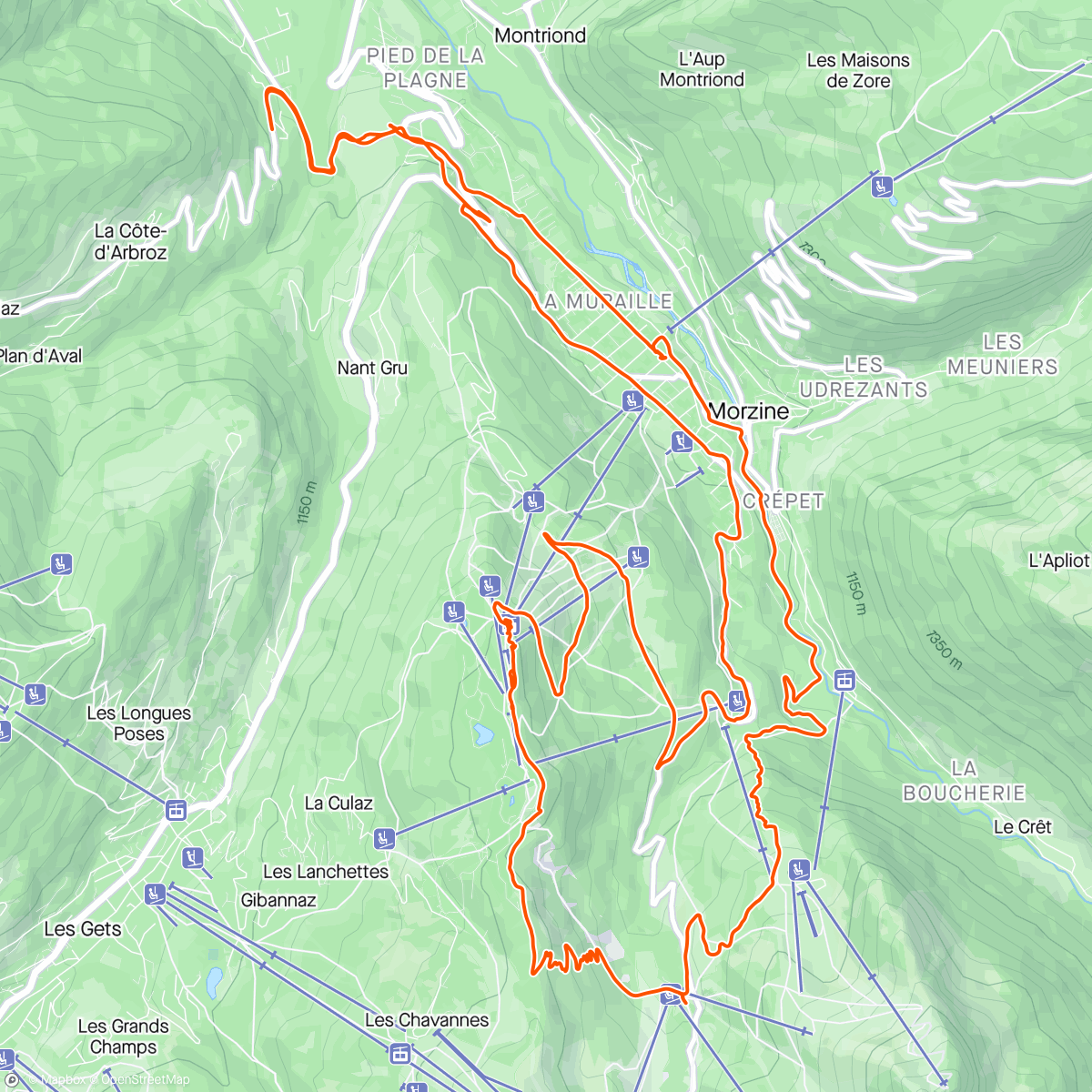 Map of the activity, Pleney/Nyon