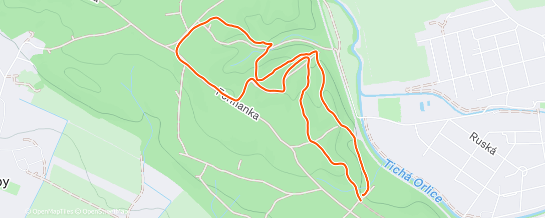 Map of the activity, Morning Trail Run
