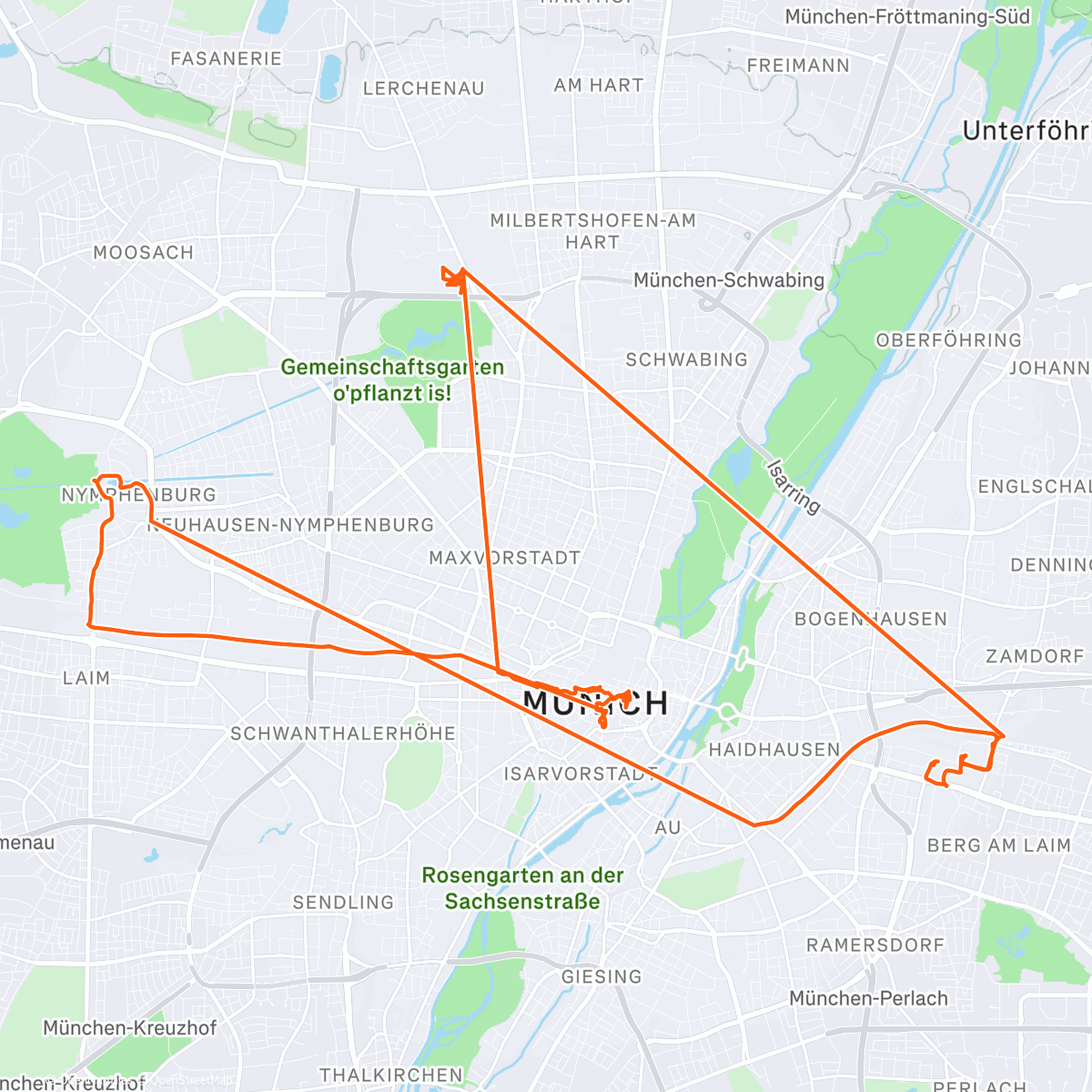 Map of the activity, Final Day in Munich