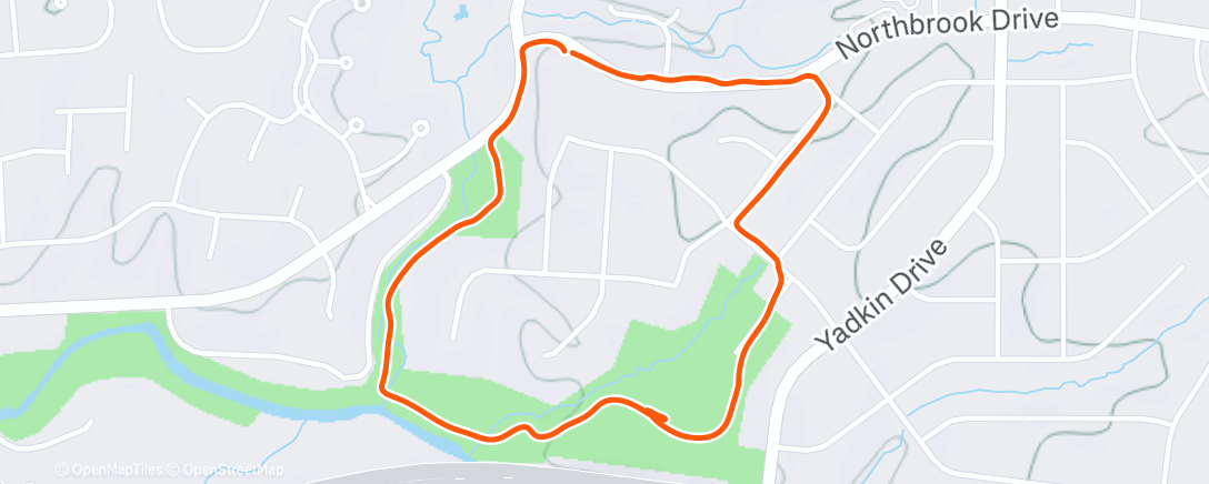 Map of the activity, Evening Walk