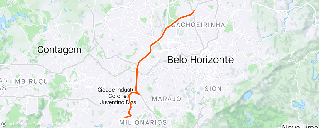 Map of the activity, Deslocamento via shopping