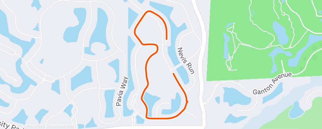 Map of the activity, Morning Walk