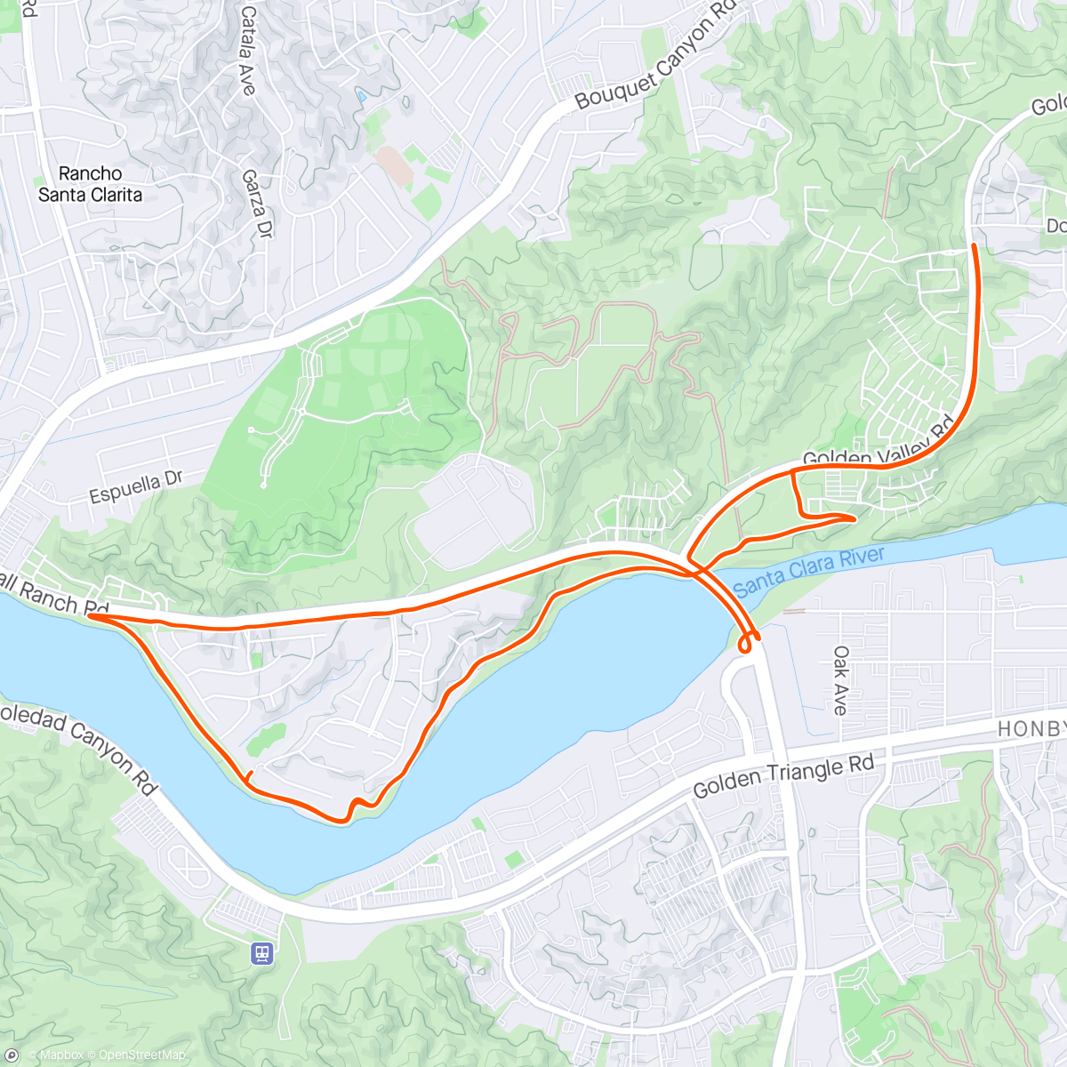 Map of the activity, Road laps with the team