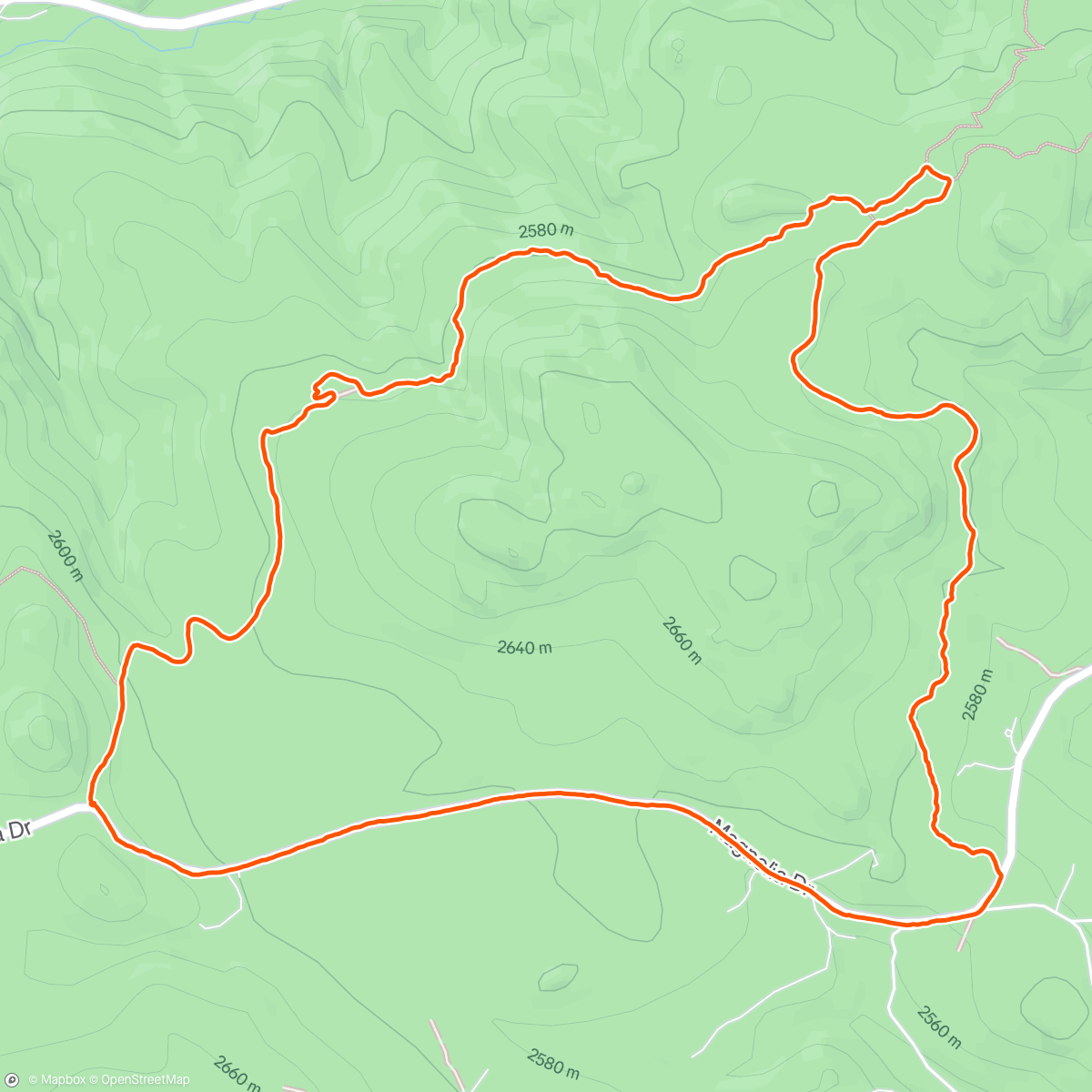 Map of the activity, Hot Dog Run