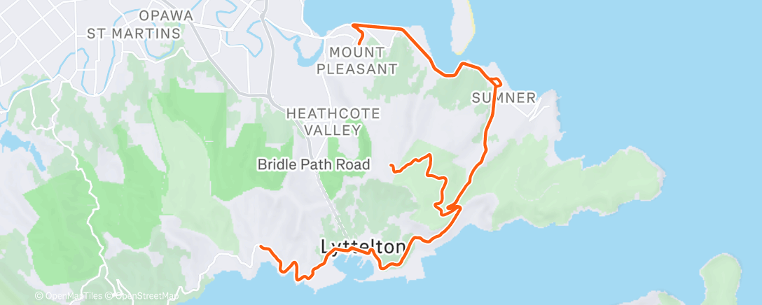 Mappa dell'attività Morning Ride