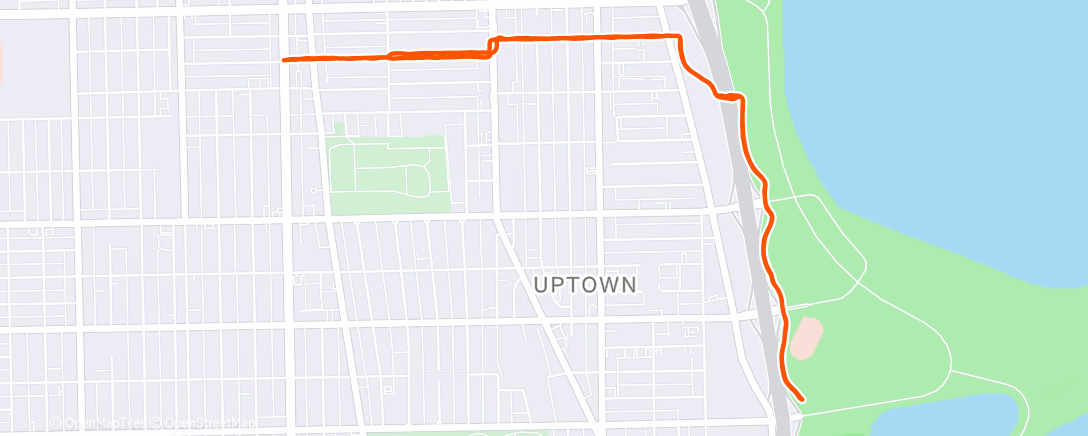 Map of the activity, Afternoon Run